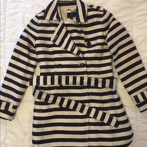 Banana Republic striped pea coat